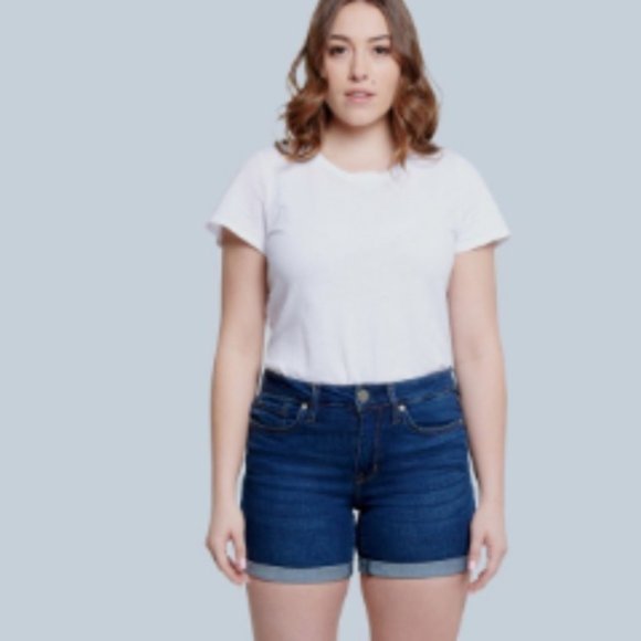 Seven7 Pants - Seven Fashion Shorts Mid Rise Cuffed Shorts